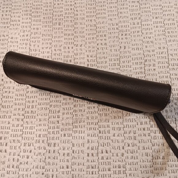 Nine West black faux leather wristlet & chain convertible straps handbag purse - Picture 4 of 15